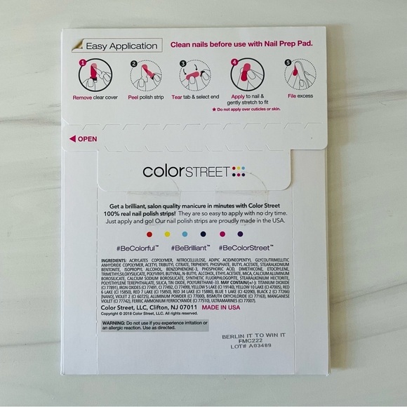 Color Street Nail Strips- Berlin It To Win It- Retired Color- New - Picture 2 of 3